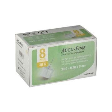 Ago per penna da insulina accu-fine pen needle accu-chek gauge 30 x 8mm 100 pezzi - 