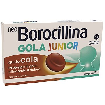 Neoborocillina gola junior 15 pastiglie gusto cola - 