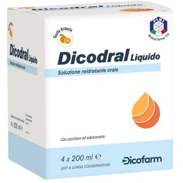 Dicodral liquido soluzione reidratante orale 4 x 200 ml - 
