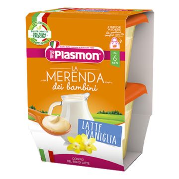 Plasmon la merenda dei bambini merende latte vaniglia asettico 2 x 120 g - 