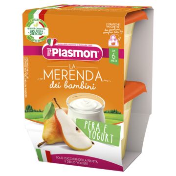 Plasmon la merenda dei bambini sapori di natura pera yogurt asettico 2 x 120 g - 