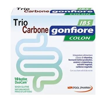Triocarbone gonfiore ibs 10 buste duocam da 2 g + 1,5 g - 