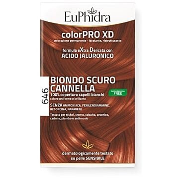 Euphidra colorpro gel colorante capelli xd 646 cannella 50 ml in flacone + attivante + balsamo + gua - 