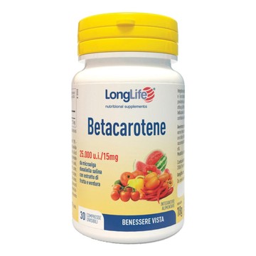 Longlife betacarotene 25000 ui 30 compresse - 