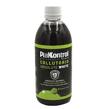 Plakkontrol absolute white collutorio black 500 ml - 