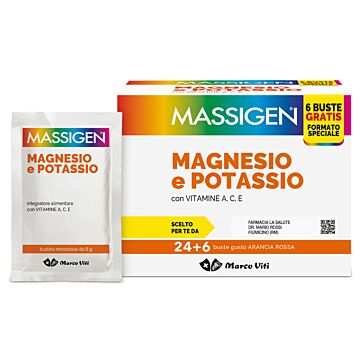 Massigen magnesio potassio 24 bustine + 6 bustine - 