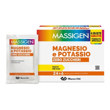 Massigen magnesio potassio zero zucchero 24 bustine + 6 bustine - 