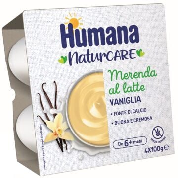 Humana merenda vaniglia 4 vasetti da 100 g - 