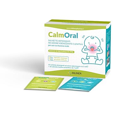Calmoral 10 salviette detergenti + 10 salviette lenitive protettive - 
