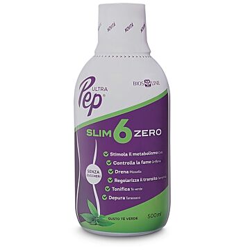 Ultra pep slim 6 zero te' verde 500 ml biosline - 