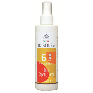 Idisole-it spf6 olio corpo capelli 200 ml - 