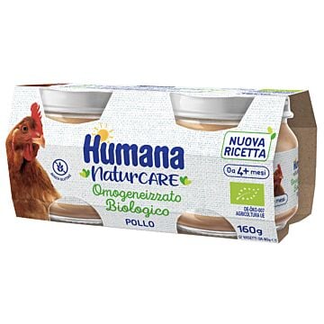 Humana omogeneizzato pollo biologico 2 pezzi 80 g - 