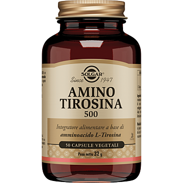 Amino tirosina 500 50 capsule vegetali - 