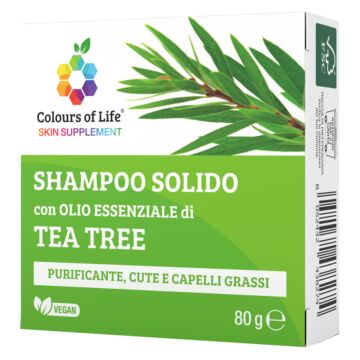 Tea tree shampoo solido 80 g colours of life - 