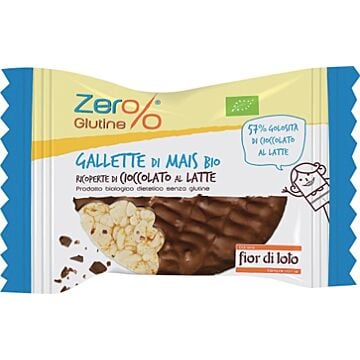 Zer% glutine gallette mais ricoperte di cioccolato al latte bio 32 g - 