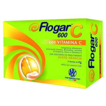 Flogar c 600 con vitamina c 14 bustine gusto arancia - 