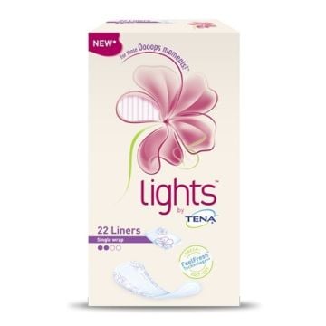 Proteggi slip per icontinenza piccole perdite lights by tena normal ripiegato 22 pezzi - 