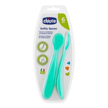 Chicco cucchiaio silicone maschile bi pack 6m+ - 