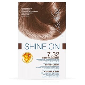 Bionike shine on trattamento colorante capelli biondo caramello 7.32 - 