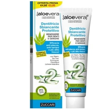 Aloevera2 dentifricio sbiancante protettivo con stevia 100 ml - 
