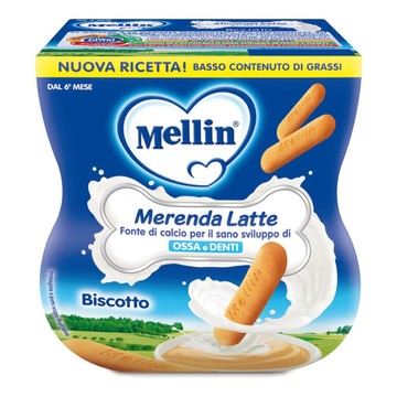 Mellin merenda latte biscotto 2 x 100 g - 