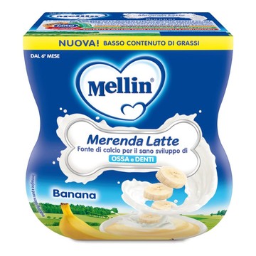 Mellin merenda latte banana 2 x 100 g - 