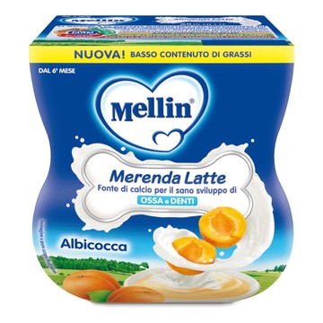 Mellin merenda latte albicocca 2 x 100 g - 