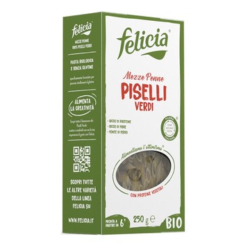 Felicia bio mezze penne piselli verdi 250 g - 