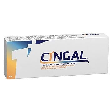Siringa preriempita intra articolare cingal 4 ml 22mg/ml acido reticolato con 4,5 mg/ml triamcinolon - 