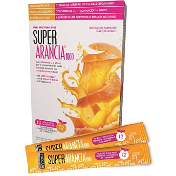 Super arancia 1000 10 stick pack monodose da 3,7g integratore alimentare con edulcorante - 
