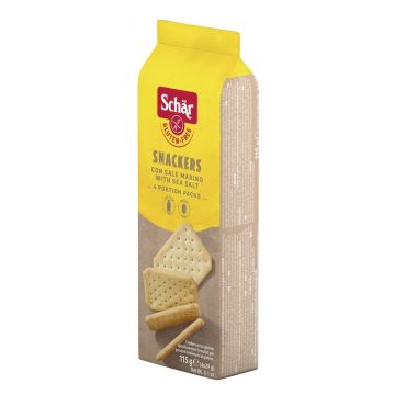 Schar snackers crackers con sale marino senza lattosio 4 porzioni da 29 g - 