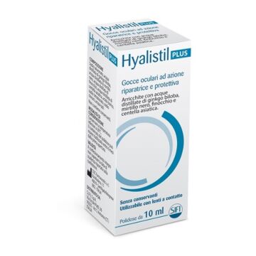 Gocce oculari hyalistil plus acido ialuronico 0,4% acqua distillata di ginkgo biloba + mirtillo nero - 