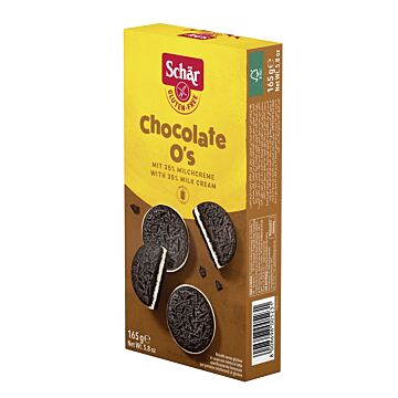 Schar chocolate o's biscotti al cacao con crema al latte 165 g - 