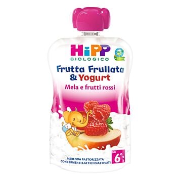 Hipp bio frutta frullata yogurt mela frutti rossi 90 g - 