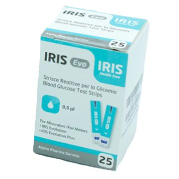 Strisce misurazione glicemia iris evo 25 pezzi - 