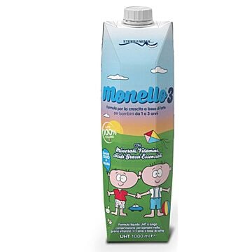 Monello 3 formula per la crescita a base di latte per bambini da 1 a 3 anni liquido 1 litro - 