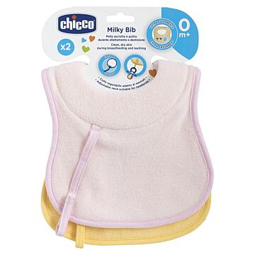 Chicco bavagline 0m+ 2pz rosa - 