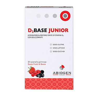 D3base junior 30 caramelle gommose gusto frutti di bosco - 
