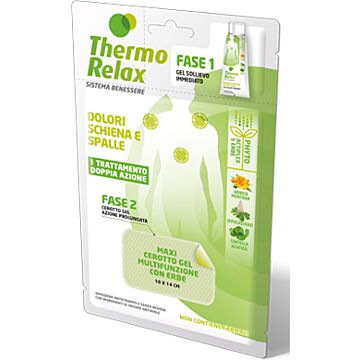 Thermo relax fito gel dolori schiena e spalle fase 2 maxi cerotto gel multifunzionale con erbe 1 pezzo - 