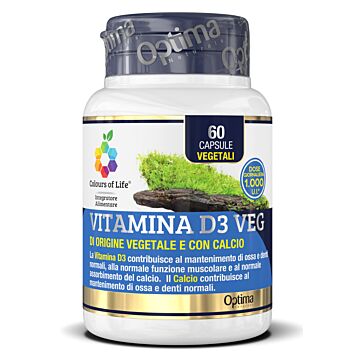 Colours of life vitamina d3 veg 60 capsule 500 mg - 