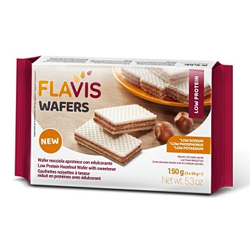 Flavis wafers nocciola 3x50g - 
