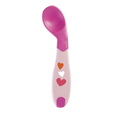 Chicco cucchiaio angolato 8m+ rosa - 