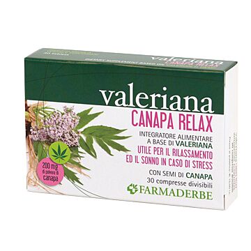Valeriana canapa relax 30cpr - 