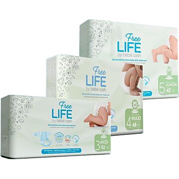 Freelife by bebecash junior taglia 5 11-25 kg girovita 41-62 cm 42 pezzi - 