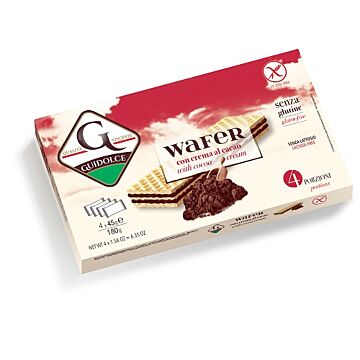 Wafer con crema al cacao 4 porzioni x 45 g - 