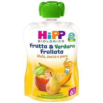 Hipp bio frutta & verdura mela pera zucca 90 g - 