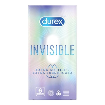 Durex invisible extra lubr 6pz - 