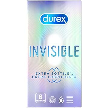Durex invisible extra lubr 6pz - 
