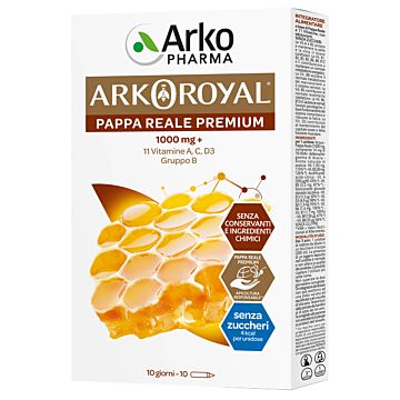 Arkoroyal pappa reale 1000 mg + vitamine senza zucchero 10 fiale - 