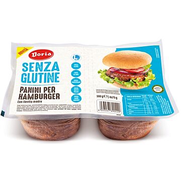 Doria panini hamburger 4x75 g - 